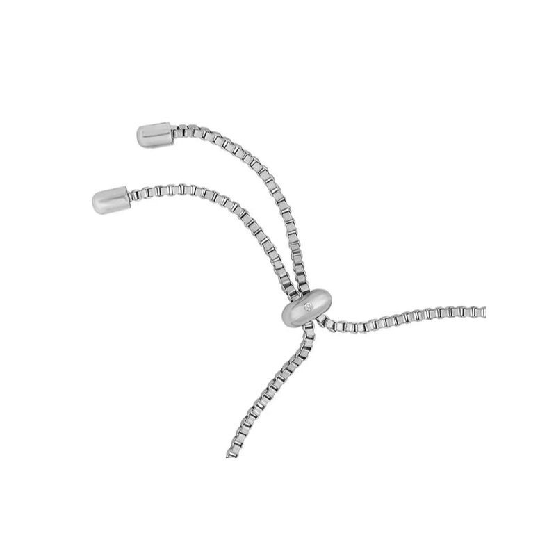 Elegant Adjustable Slider Bracelet with Sparkling Stone Accents